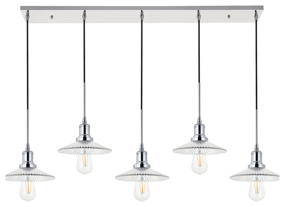 Chrome Finish 5-Light Pendant