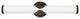 Hinkley Femi 22.5" Large LED Bath Vanity Light, Black Oxide + Etched Opal Glass