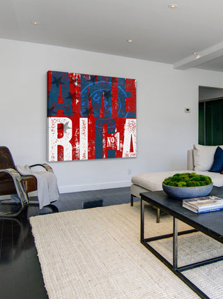 Marmont Hill, "America No.1" by Rick Martin Painting on Wrapped Canvas, 18x18