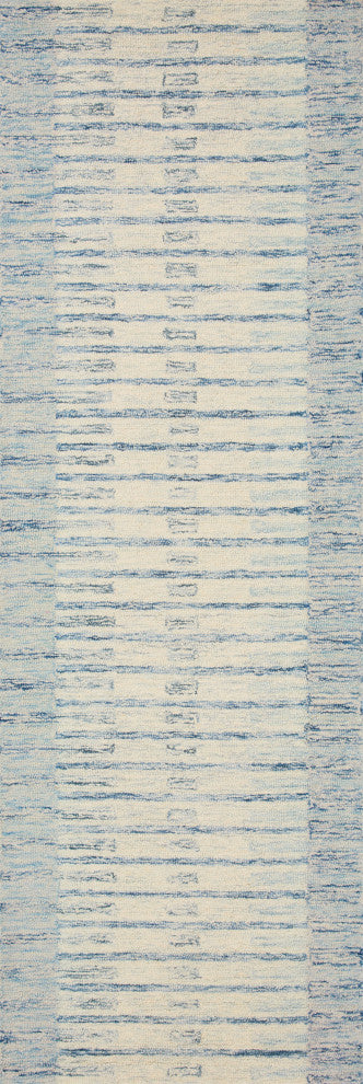 Chris Loves Julia x Loloi Chris Ivory / Denim 2'-6" x 9'-9" Runner Rug