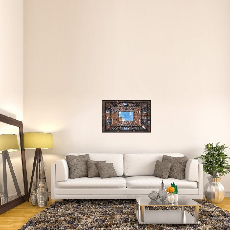 "Il Palazzo del mangia, Siena" Framed Canvas Giclee by Cuomo Massimo, 37x25"