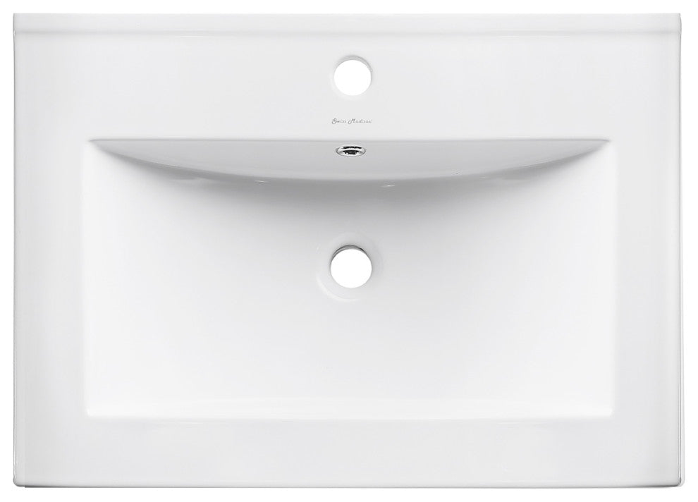 Pierre 24 Single, Metal Frame, Open Shelf, Bathroom Vanity, Black