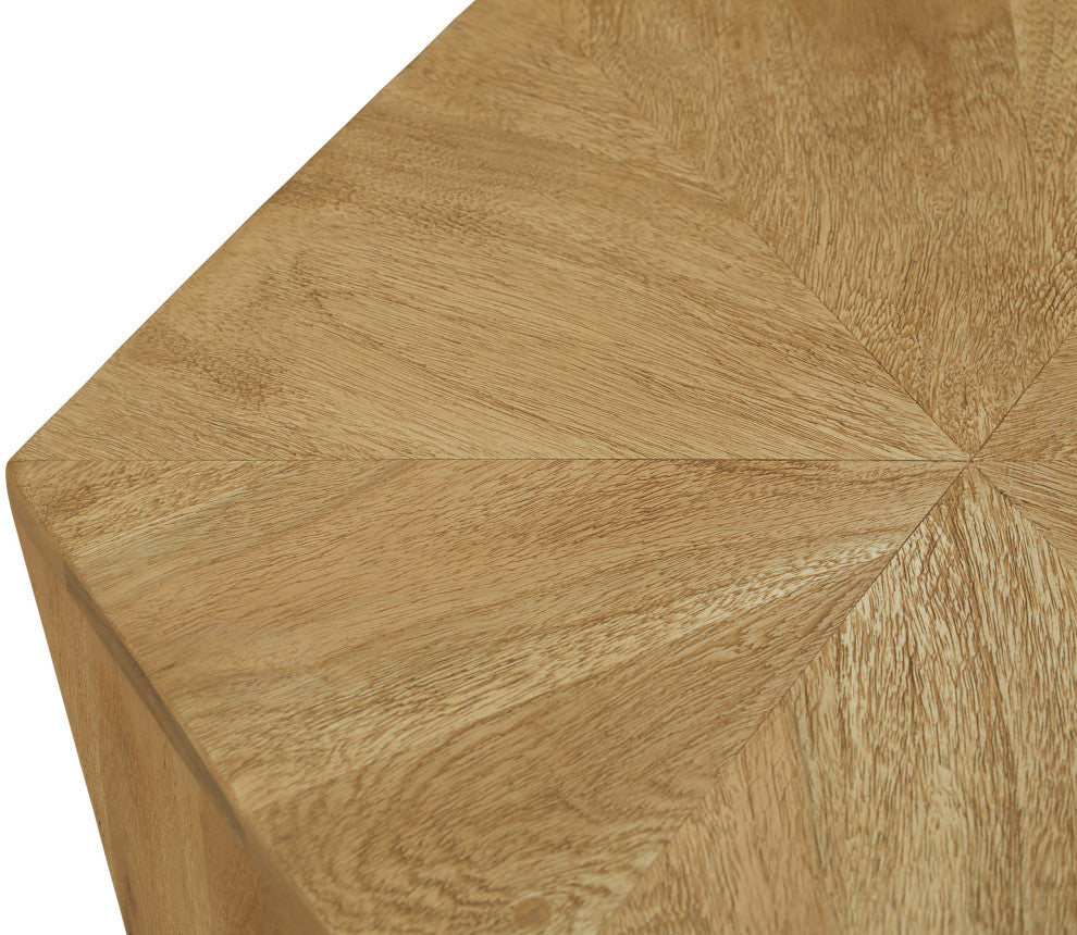 Diamante Oak Veneer End Table, Oak