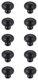 KB2007-MB-10PK Garlande 1.2" Mushroom Knob, Set of 10, Matte Black