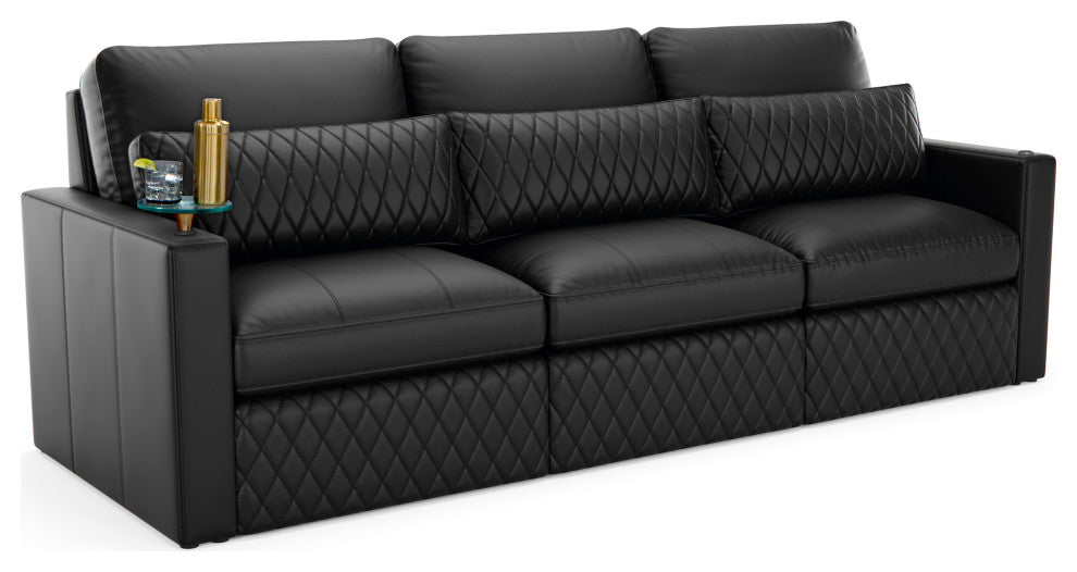 Seatcraft Diamante, Black, 3-Piece Sofa