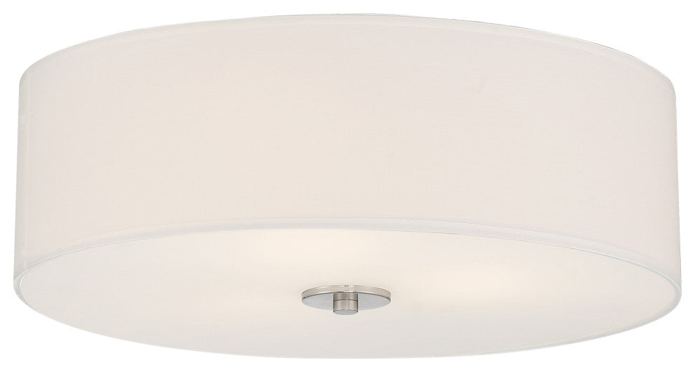 Access Lighting 64063LEDDLP/WH Mid Town 3 Light 18"W LED Flush - Brushed Steel