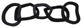 Metal, 17" 5-link Chains, Black