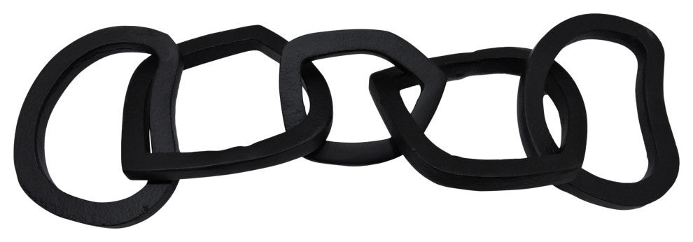 Metal, 17" 5-link Chains, Black