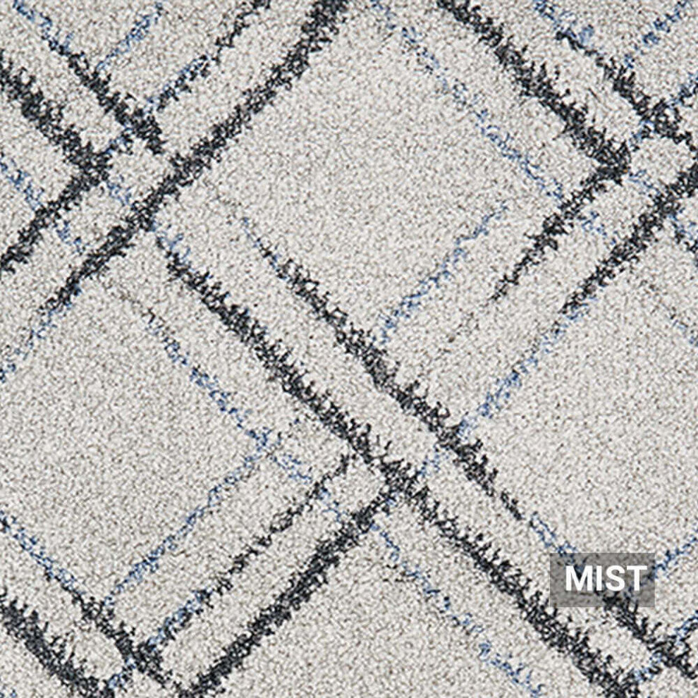 Lake Tahoe Transitional Indoor Area Rug, Lake Tahoe, Mist, 8'x8'