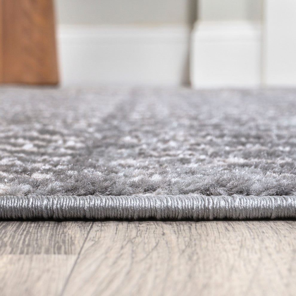 Arta Moroccan Vintage Geometric Area Rug, Gray/Cream, 3 X 5