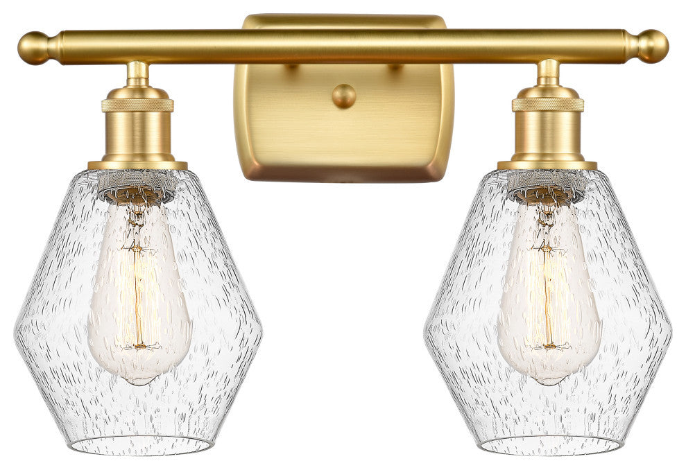 Innovations 516-2W-SG-G654-6-LED 2-Light Bath Vanity Light, Satin Gold