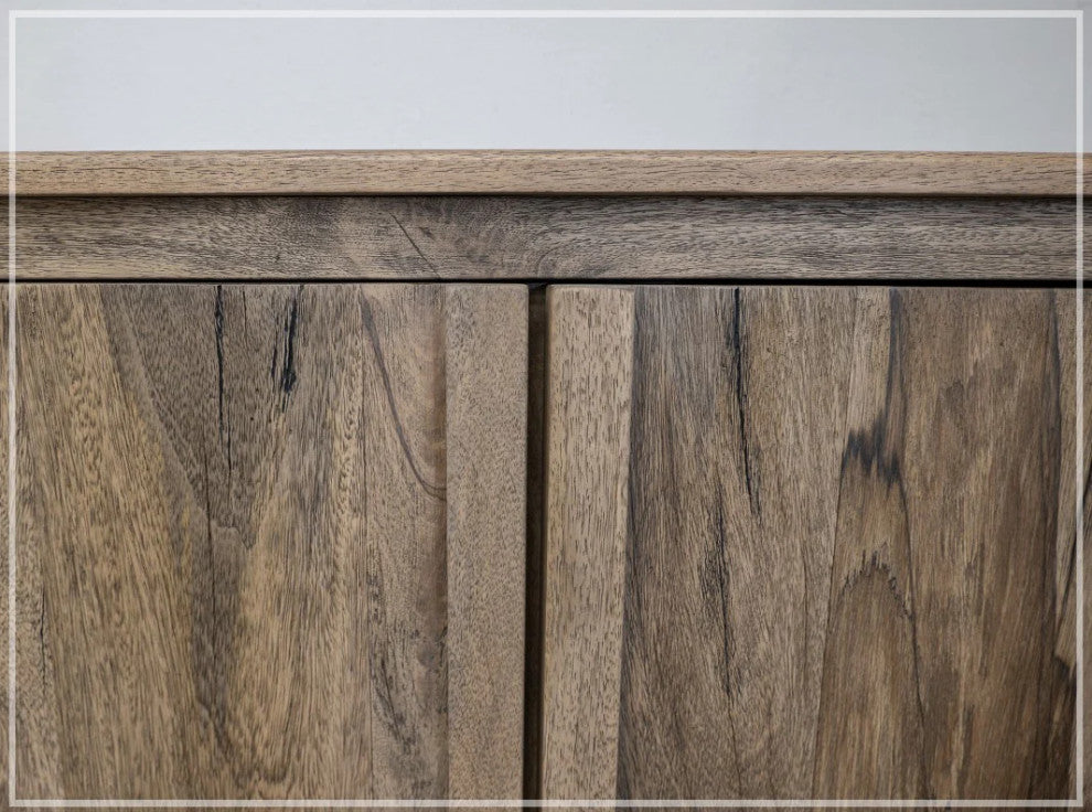 Lotus Rustic Modern 4 Door Multi Purpose Console