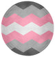 Demi Girl Chevron Chenille Rug, Demi Girl Chevron, 5' Round