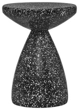 Anika Iron Terrazzo End / Side Table, Black