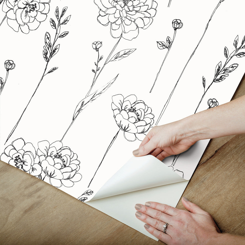 Black Maisey Peel & Stick Wallpaper