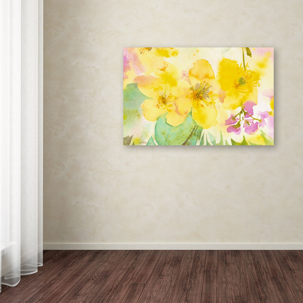 'Yellow Trio' Canvas Art by Sheila Golden
