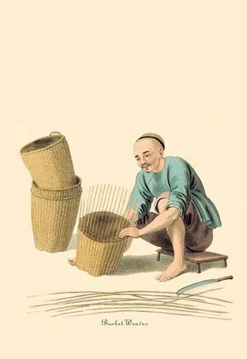 Basket Weaver- Fine Art Giclee Print 24" x 36"