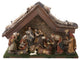 12" Nativity Set With Stable and 10 Figures