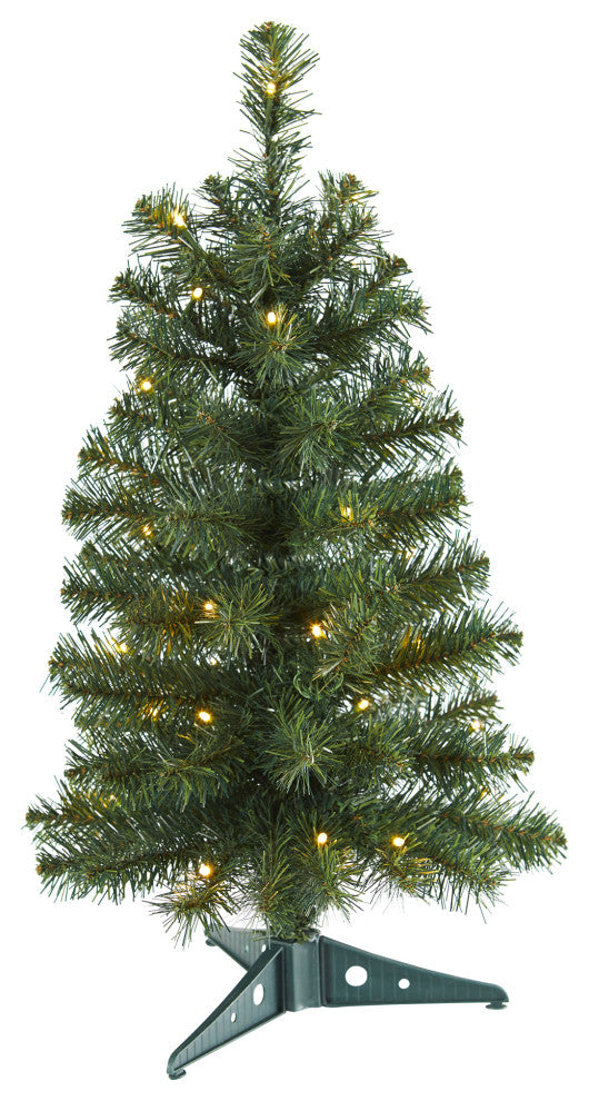 2ï¿½ Green Artificial Christmas Tree with 35 LED Lights and 72 Bendable Braches