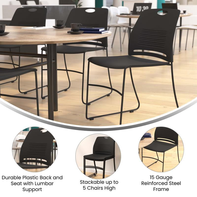 Hercules Series Commercial Grade 660 lb. Capacity Stack Chair w/ Carrying Handle