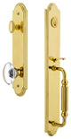 Arc 1-Piece Dummy Handleset, F Grip and Provence Knob, Lifetime Brass, 848701