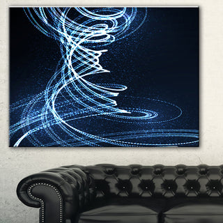 "3D Illuminated Helix Shapes" Abstract Digital Art Canvas Print