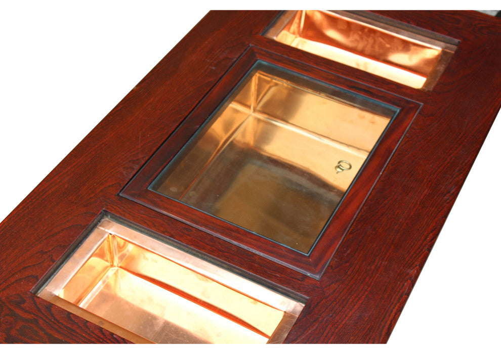 Oriental Rectangular Bold Thick Wood Drawers Coffee Table Hcs5305