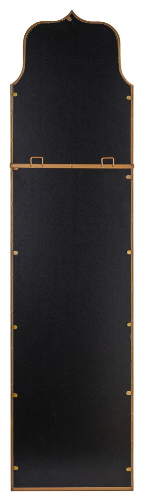 Arched Floor Length Metal Framed Wall Mirror, Antique Goldleaf, Floor Length