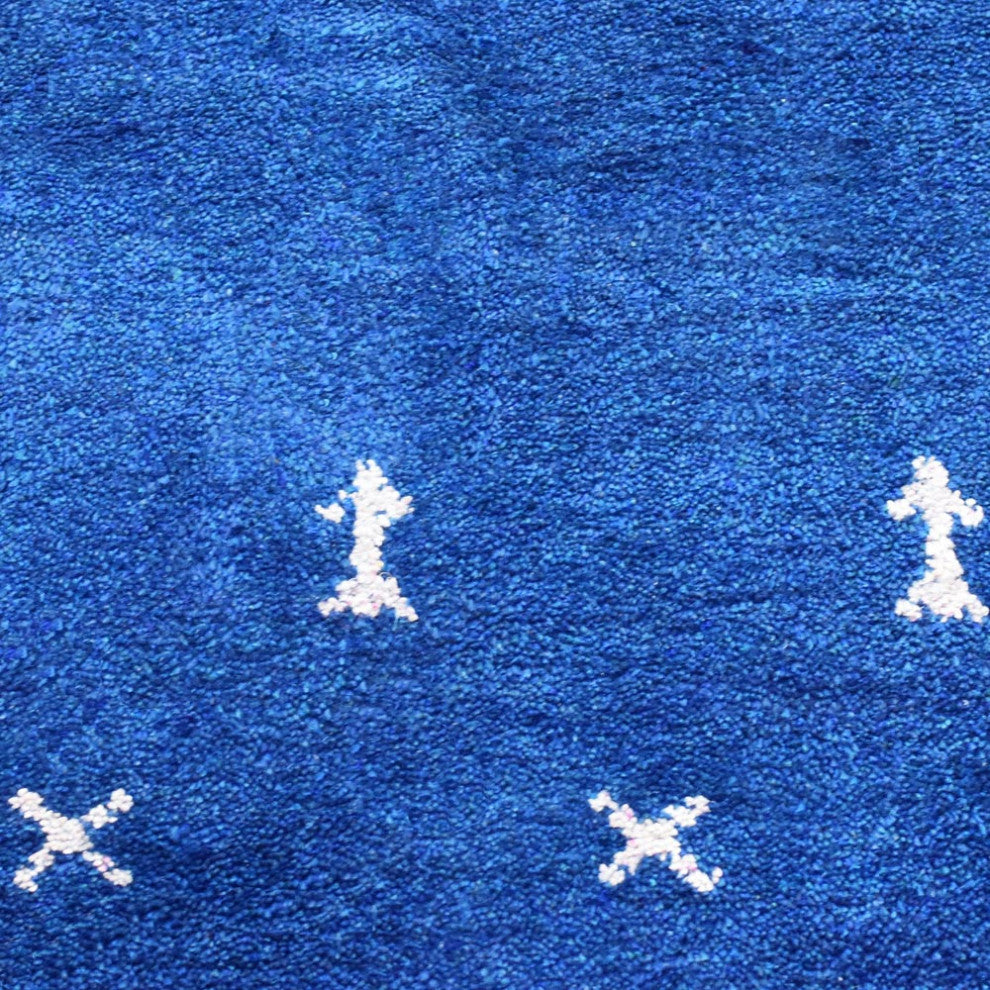 HAND KNOTTED LOOM SILK ECO-FRIENDLY AREA RUGS -6'x9',Rectangle,Blue,Contemporary