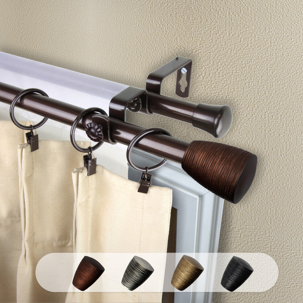Anya 13/16" Double Curtain Rod Cocoa