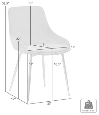 Heidi Velvet Dining Accent Chair, Blush Pink