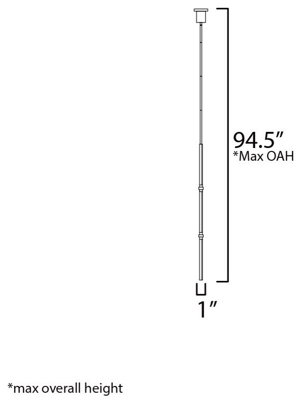 ET2 E21358 Dorian 1"W LED Mini Pendant - Polished Chrome