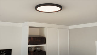 Quoizel OST1715 Outskirts 15"W LED Flush Mount Ceiling Fixture - Fresco