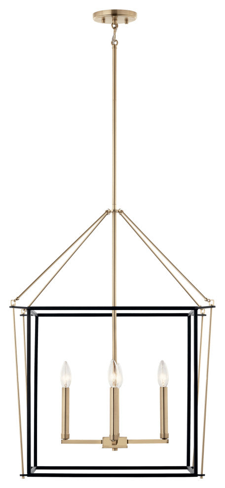 Eisley 4 Light Foyer Pendant, Champagne Bronze, 30"