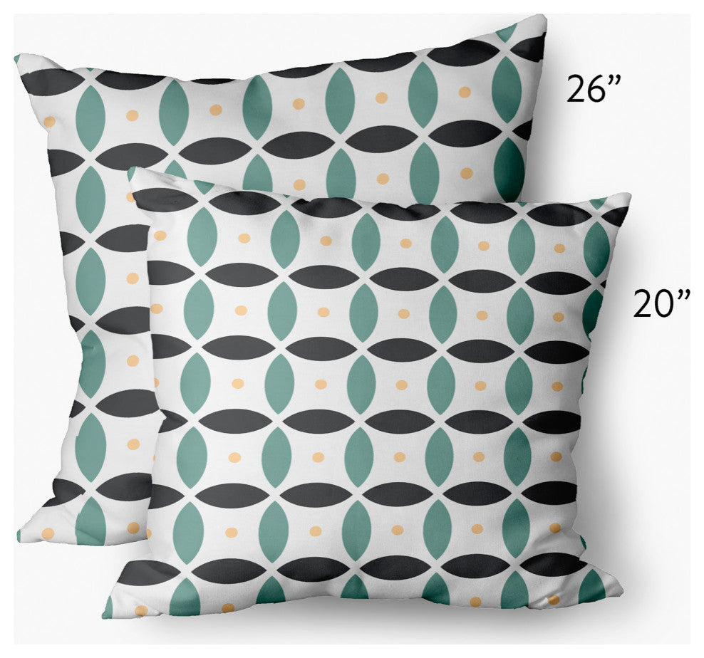 Geometric Decorative Throw Pillow, Pepper, 26"x26"