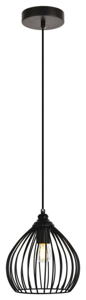 Elegant Lighting LDPD2093 Sayer 1 Light 7-7/8"W Mini Pendant - Black