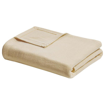 100% Cotton Freshspun Basketweave Blanket w/ 1 Self Hem,BL51N-0850
