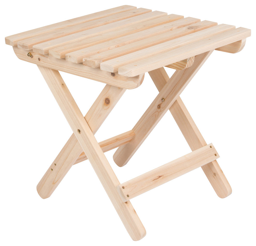 Adirondack Folding Table, Natural, Square