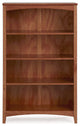 Traditional Bookcase, 4 Open Shelves With Closed Back, Brown