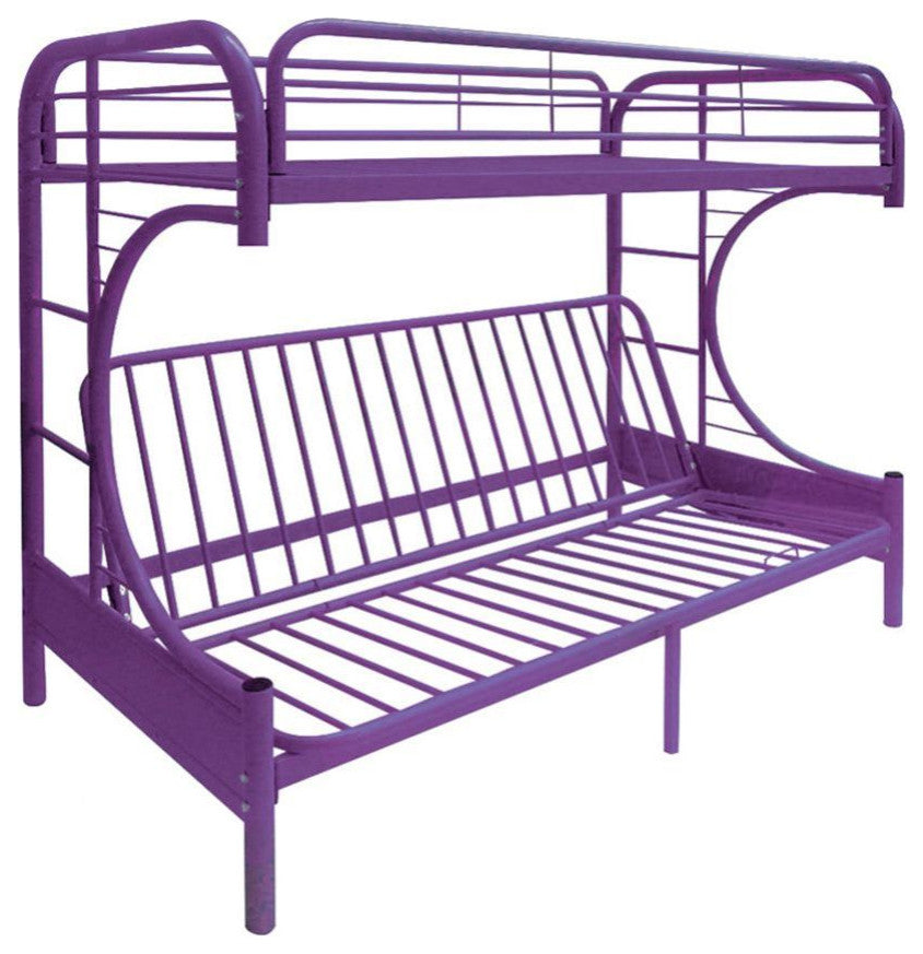 Cameron Multi-Function Futon/Bunk Bed, Purple, Twin/Full/Futon