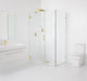 78"x39"x32" Frameless 90 Degree Shower Enclosure Wall Hinge, Polished Brass