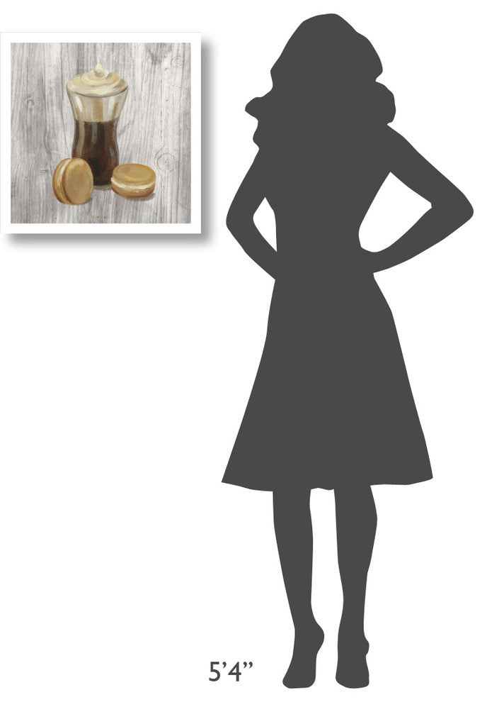 "Coffee Time I on Wood" Digital Paper Print by Silvia Vassileva, 20"x20"