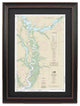 Poster Size Framed Nautical Chart, South Carolina's Cooper River, 24x36