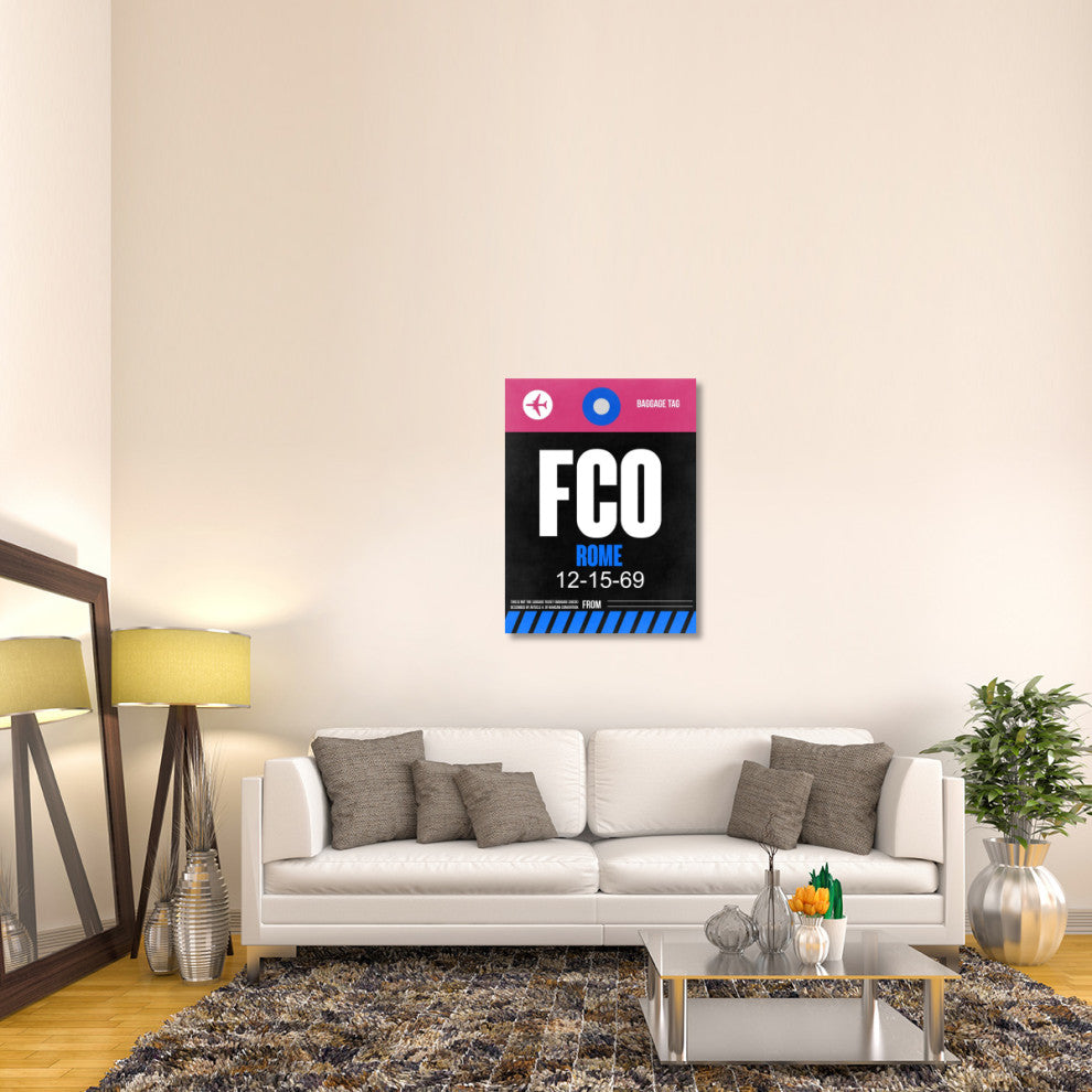 "FCO Rome Luggage Tag 2" Fine Art Print