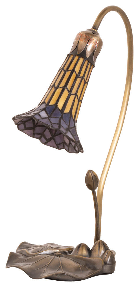 16 High Stained Glass Pond Lily Mini Lamp