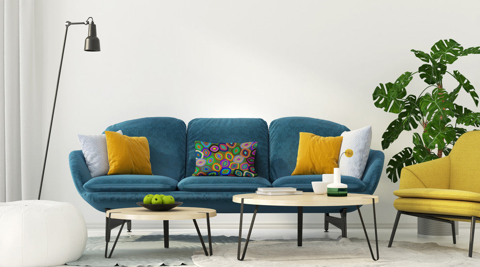 Modern Leaf Pile Accent Pillow