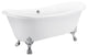 GivingTree 67" Acrylic Clawfoot Tub for Bathroom, Glossy White Soaking Tub