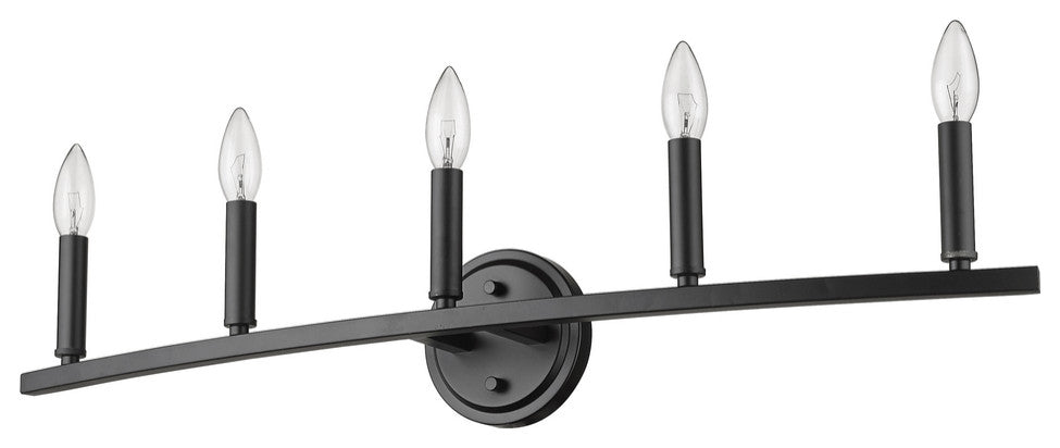 Sawyer 5-Light Matte Black Vanity