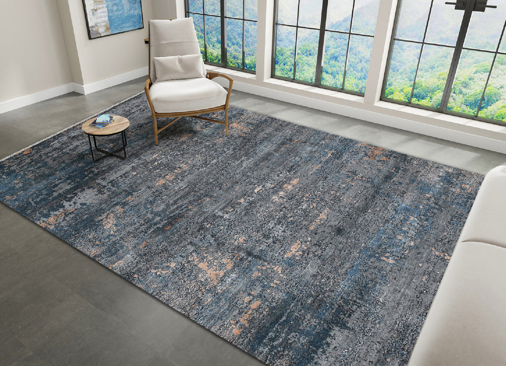 Zenith Area Rug, Dark Gray, 8' x 10', Abstract