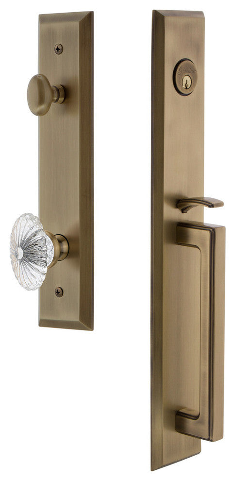 Fifth Avenue 1-Piece Dummy Handleset, D Grip and Burgundy Knob, 849392